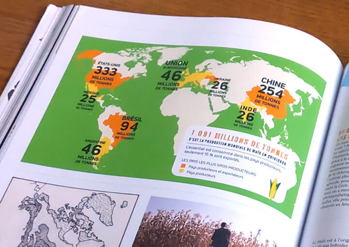 carte des producteurs de Maïs, Atelier Cartographik, Graines, editions Plumes de carotte