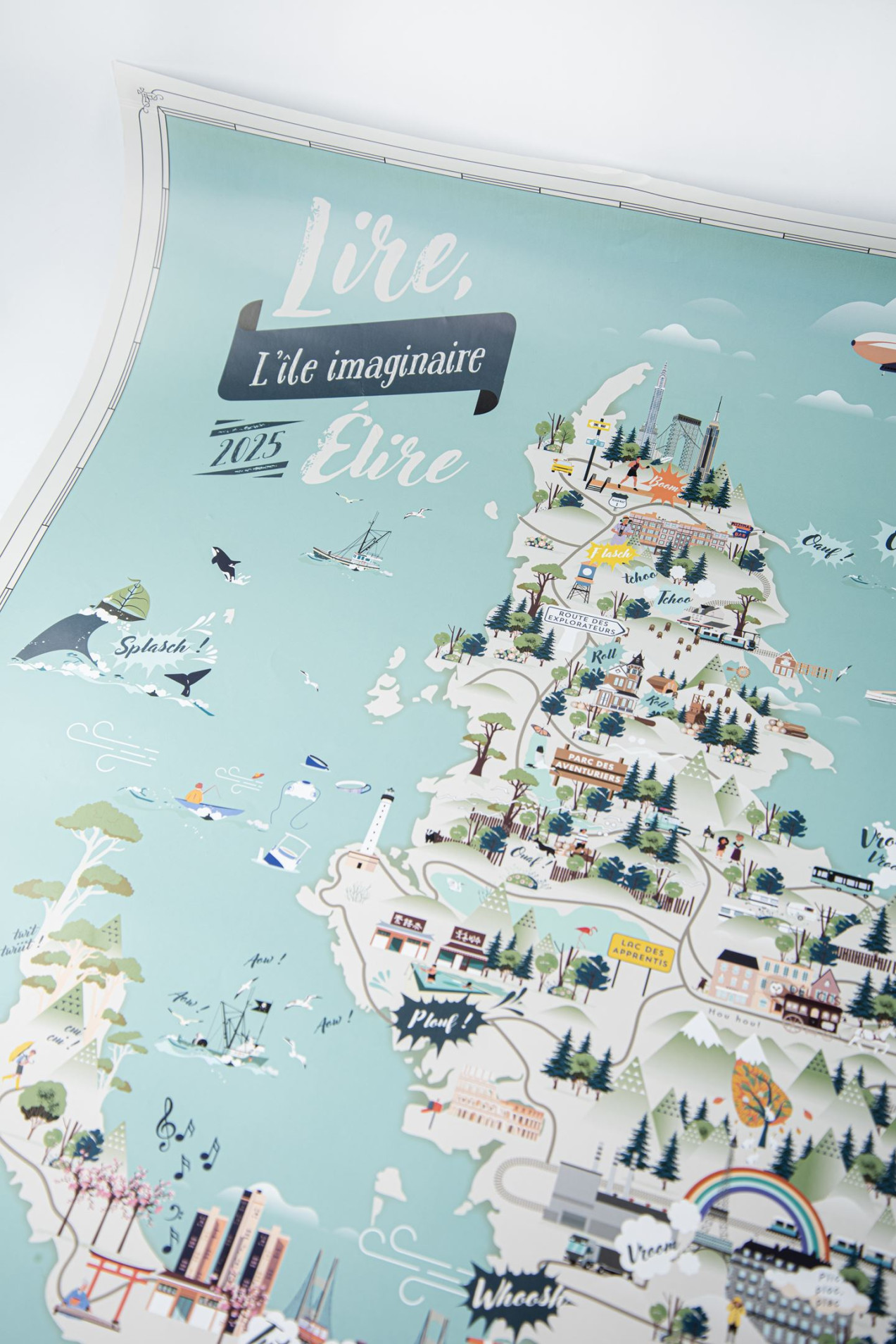Carte imaginaire, Lire élire, bibliothèque de Gironde, Livres enfants, carte illustrée