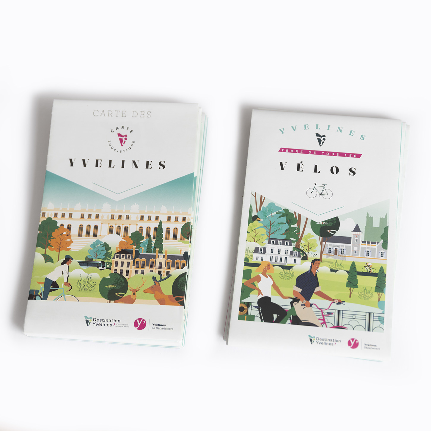 Carte touristique des Yvelines, collection de cartes , affiche, poster, illustration, design produit © Atelier Cartographik