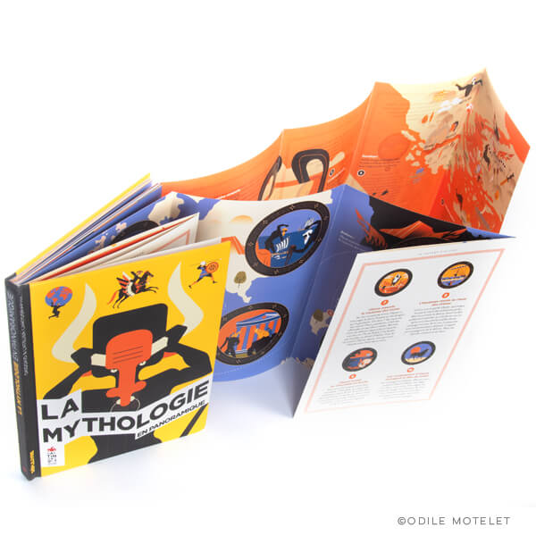 La Mythologie illustré, Edition jeunesse, dépliant, documentaire illustré | L'Atelier Cartographik