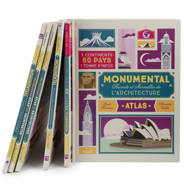 Documentaires illustrés, illustration architecture, Edition jeunesse, Monumental , Edition Milan| L'Atelier Cartographik