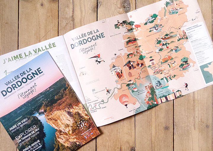 brochure, communication, agence de voyage, dépliant © L'Atelier Cartographik